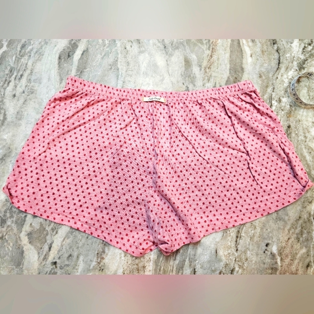 Lucky Brand Women’s Small Pink Polka Dot Lounge Sleep Shorts Cotton Blend